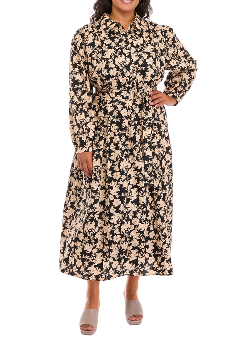Plus Size Printed Midi Dress