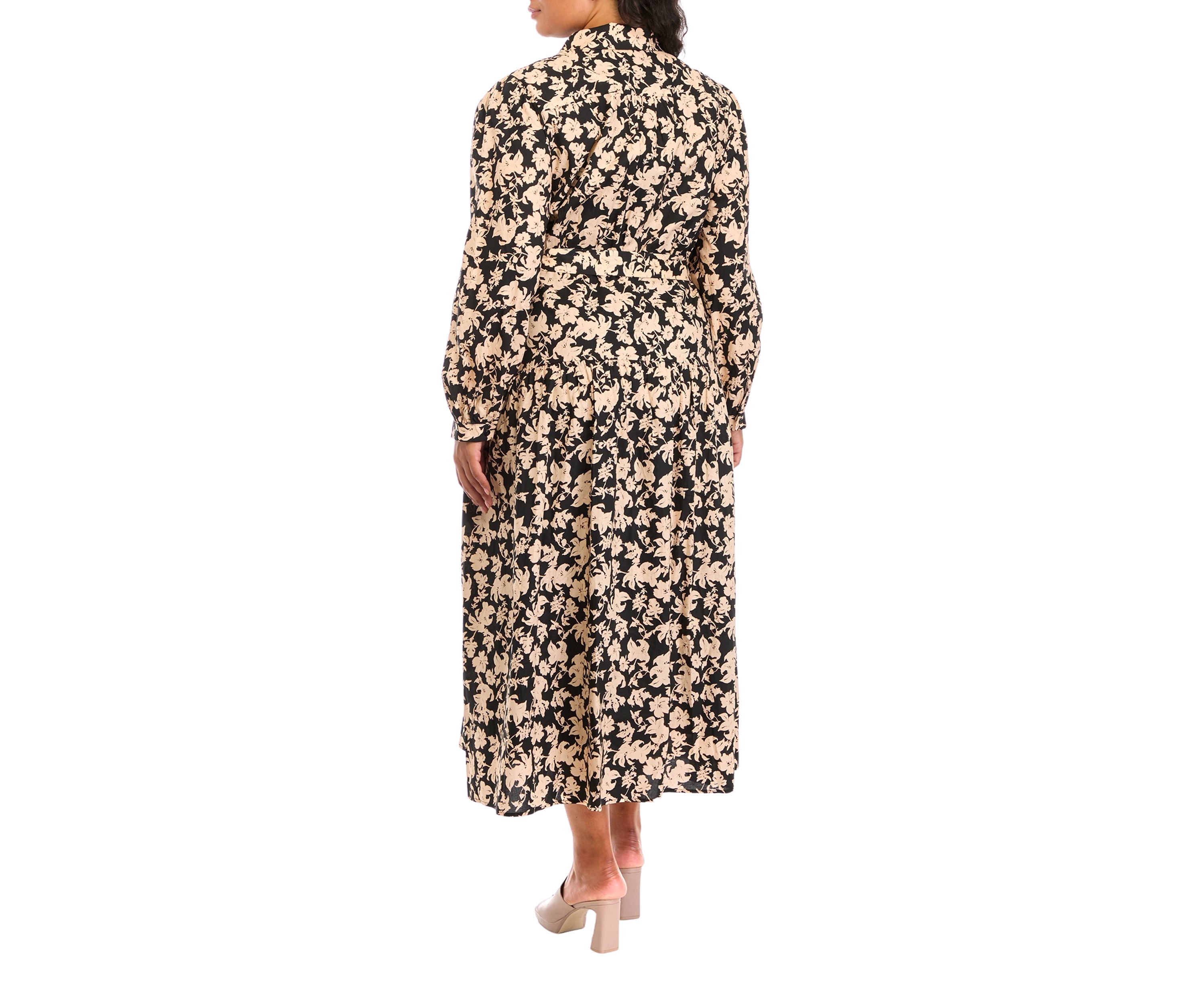 Plus Size Printed Midi Dress