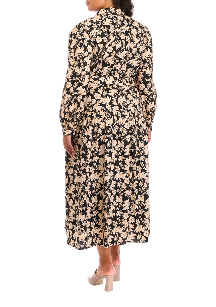 Plus Size Printed Midi Dress