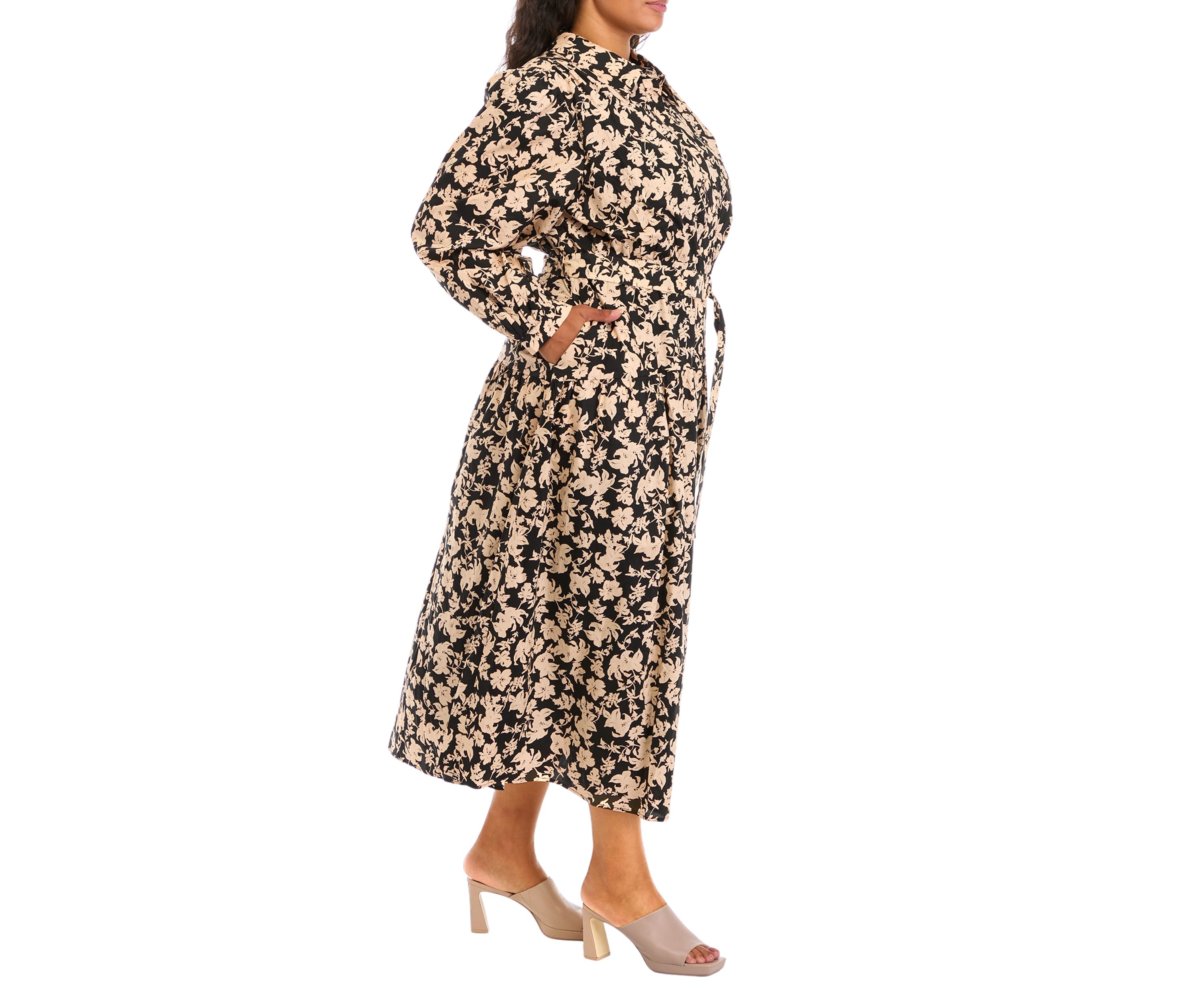 Plus Size Printed Midi Dress