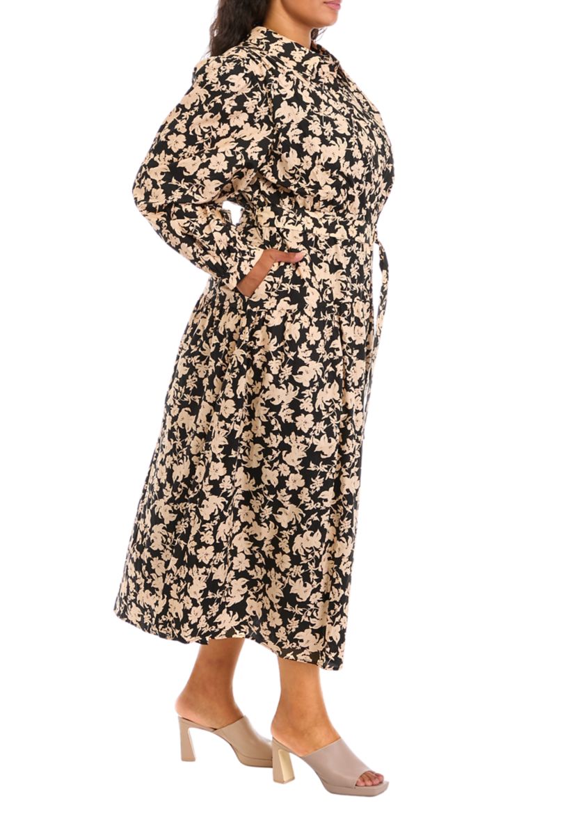 Plus Size Printed Midi Dress