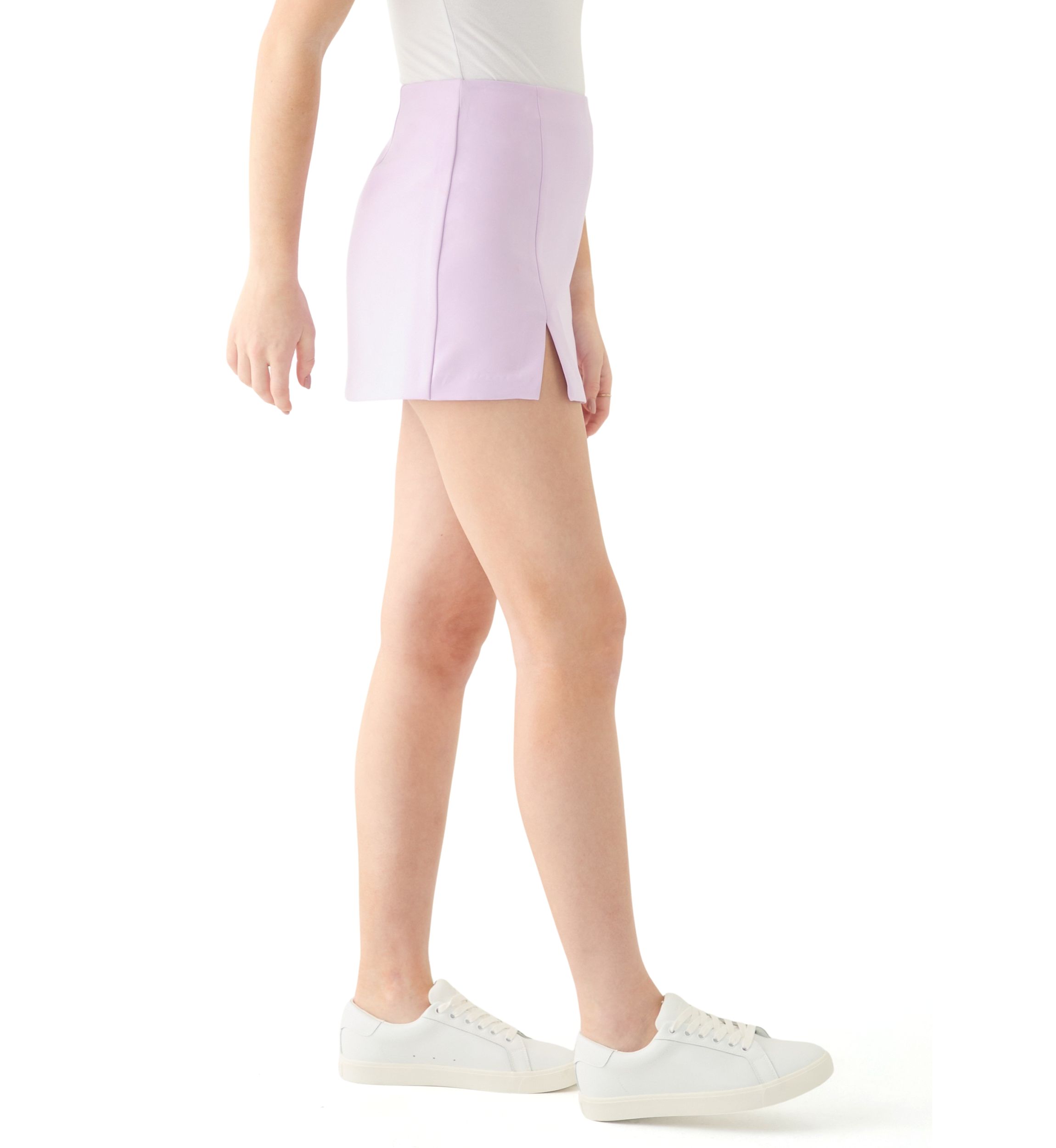 Womens Side Slit Mini Skort