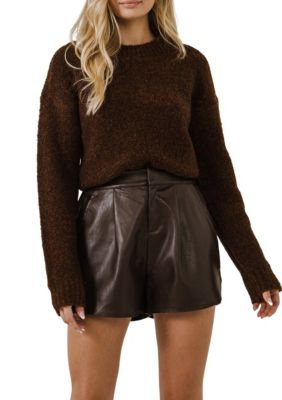 ENGLISH FACTORY Women's Cozy Roundneck Sweater