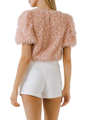 Fuzzy Feather Top