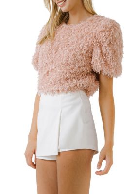 Fuzzy Feather Top