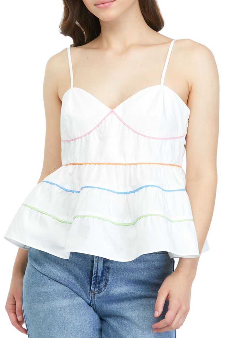 Sleeveless Multicolored Tier Tank