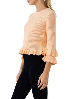 Ruffle Detail Sweater