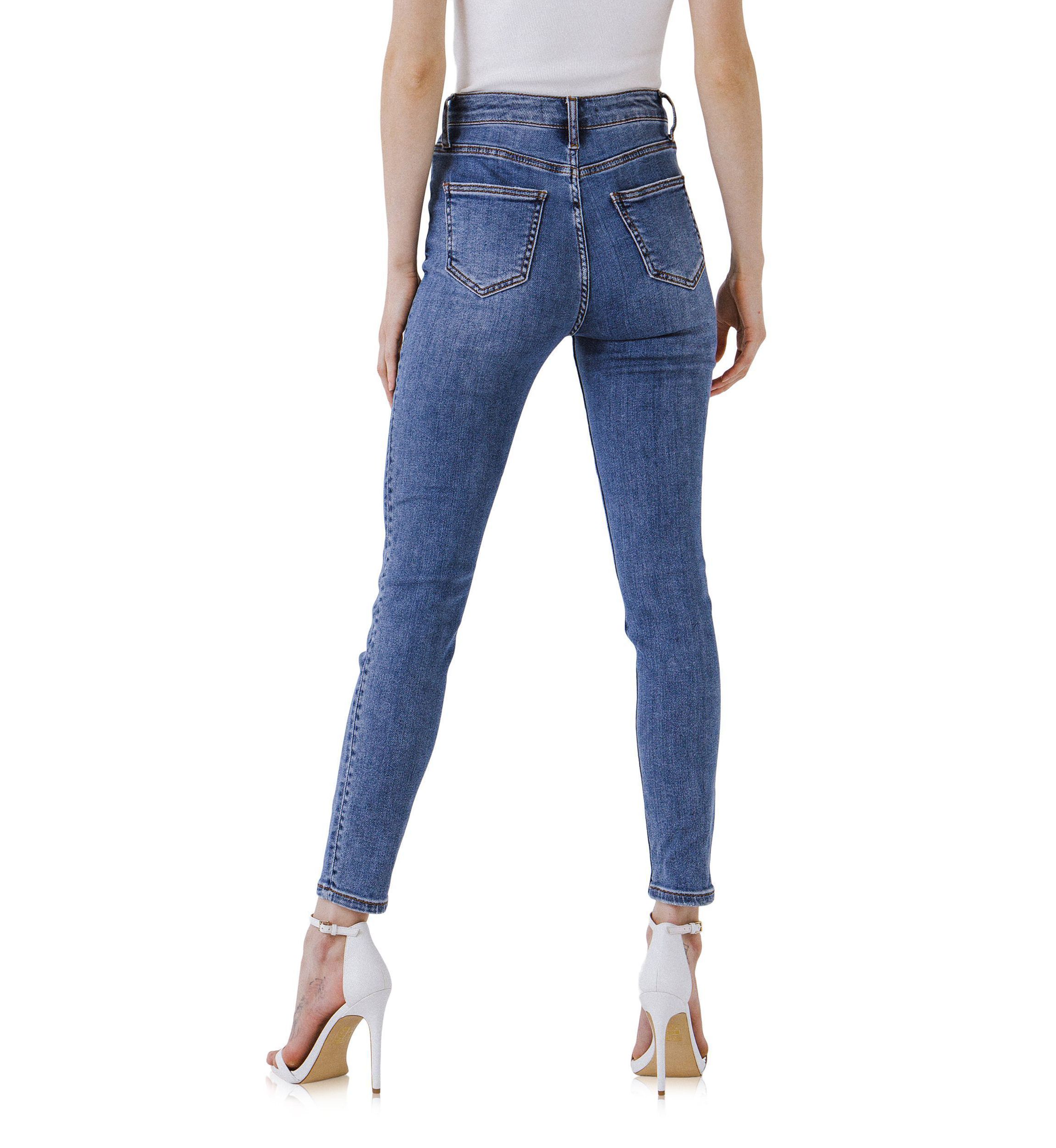Midi Waist Skinny Ankle Jeans