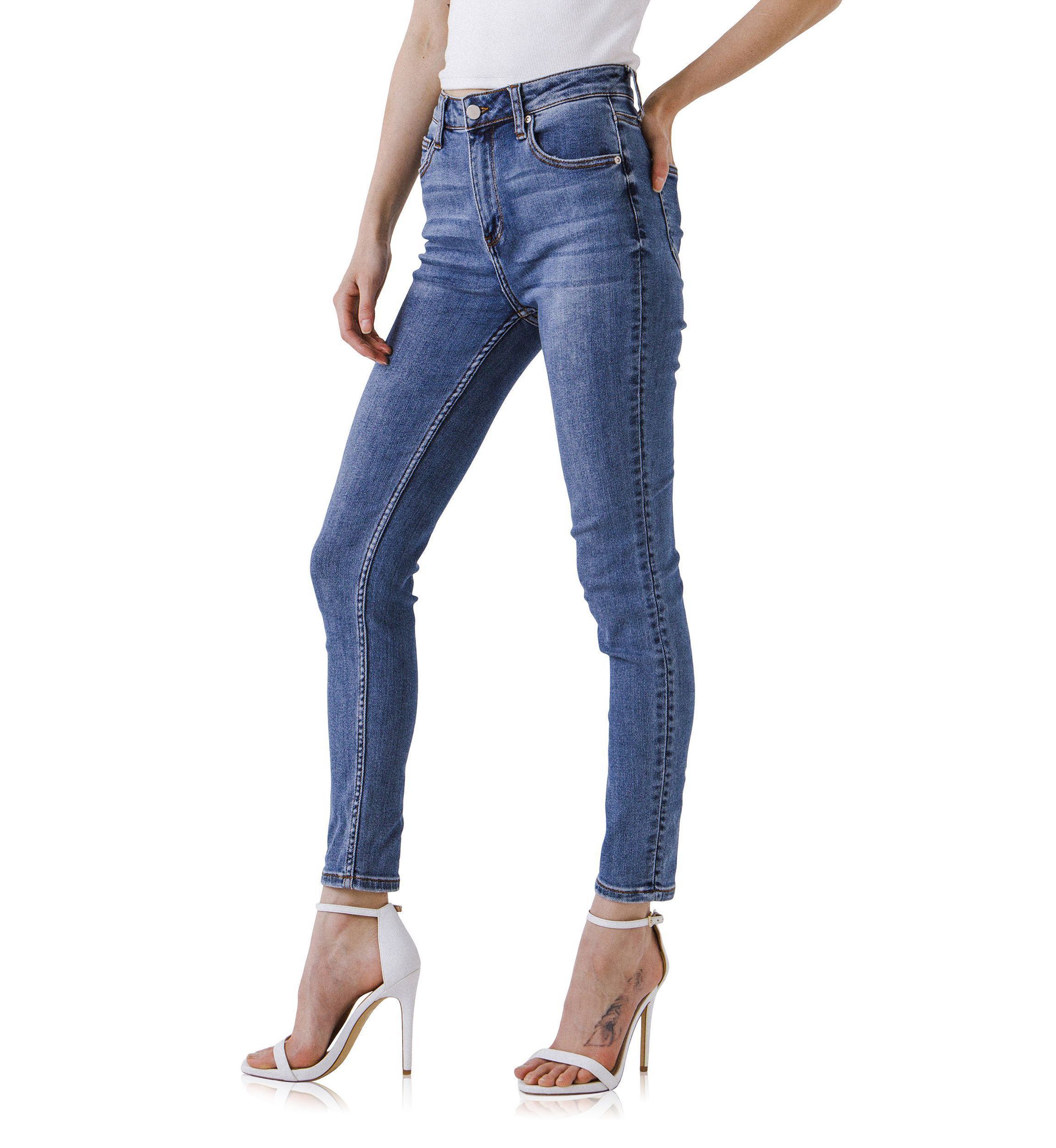 Midi Waist Skinny Ankle Jeans