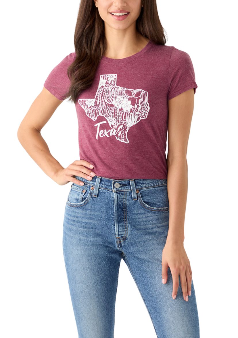 Womens Texas Succulent Graphic T-Shirt