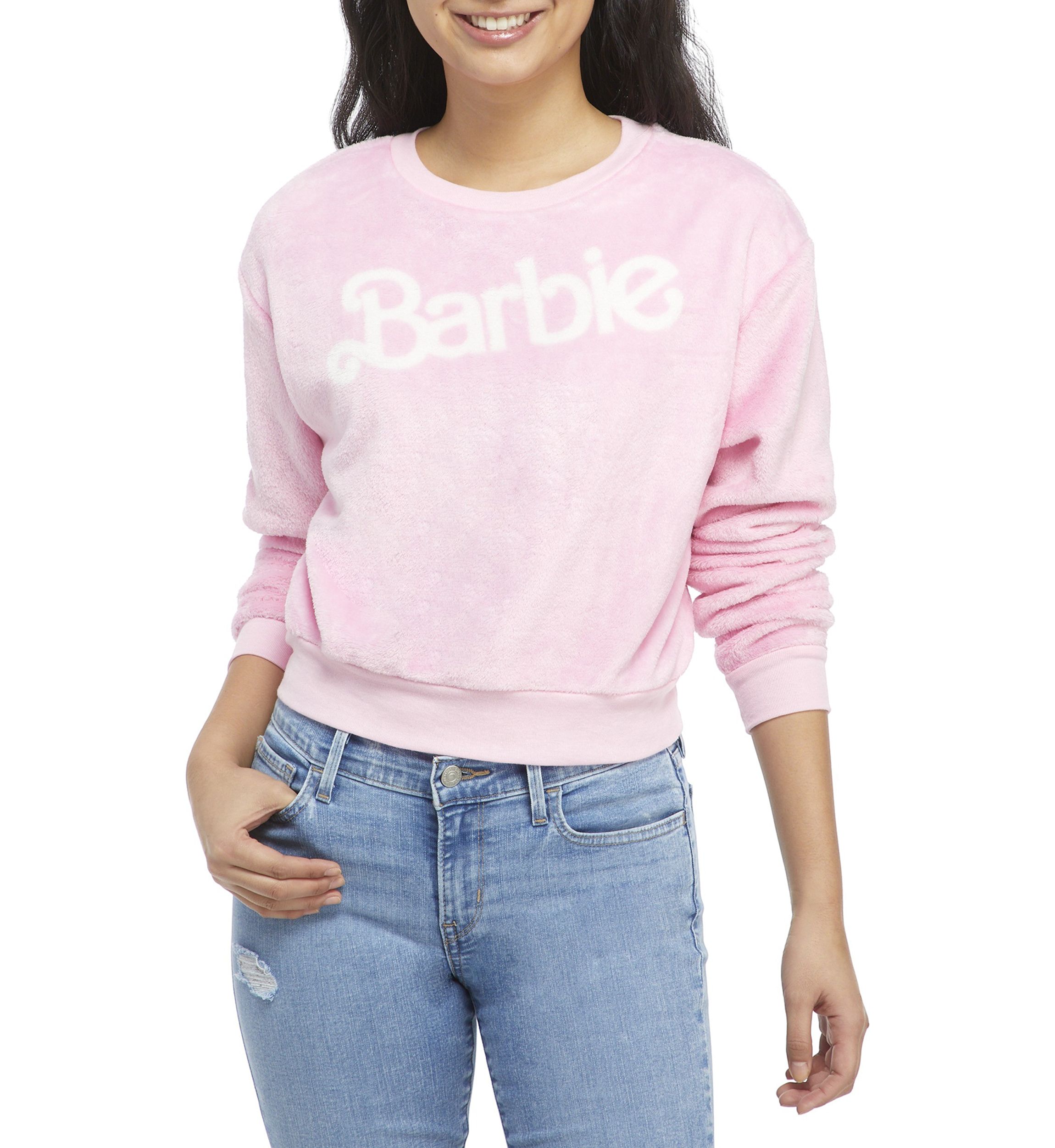 Juniors Long Sleeve Fleece Graphic Pullover 
