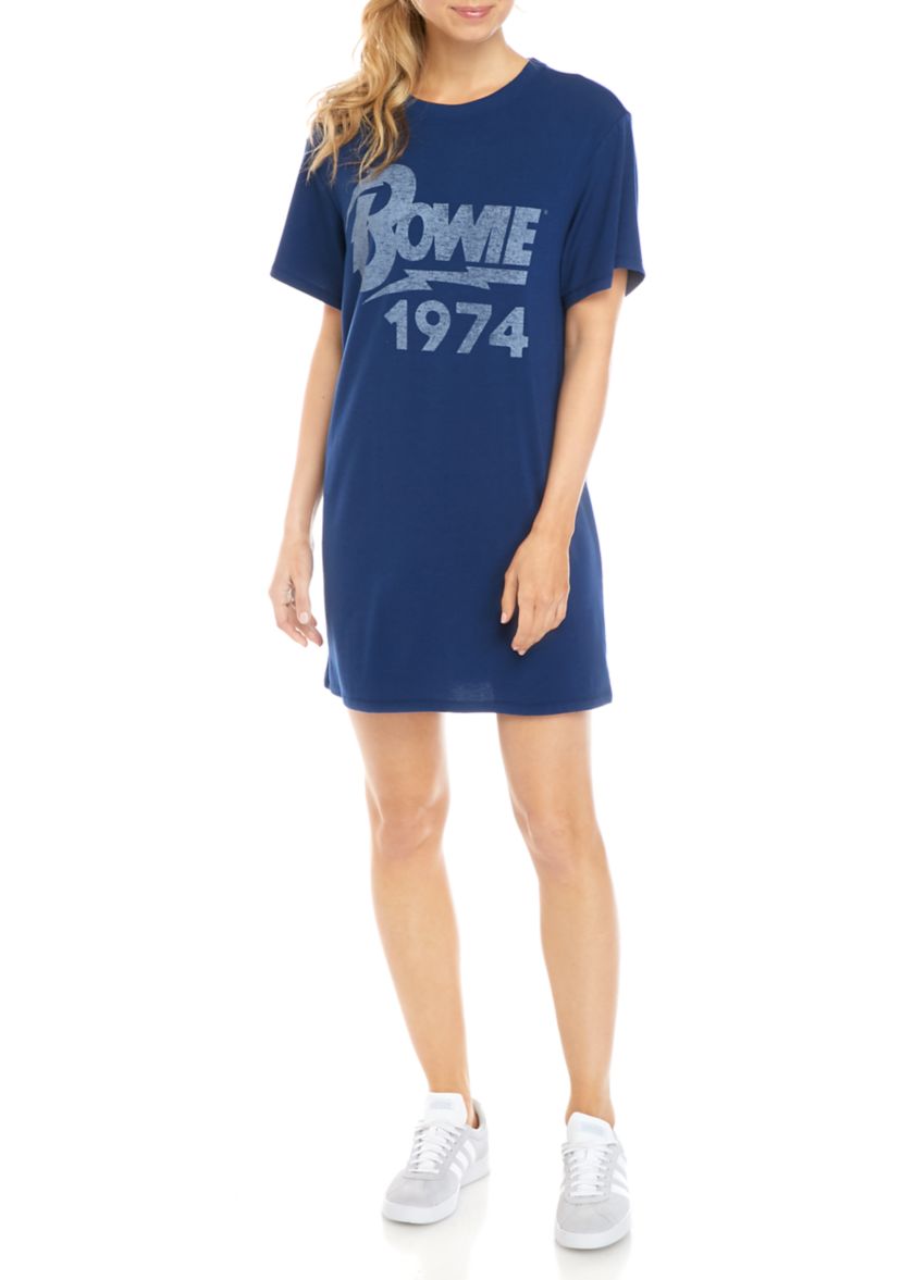 Juniors Short Sleeve Tunic Graphic Dress