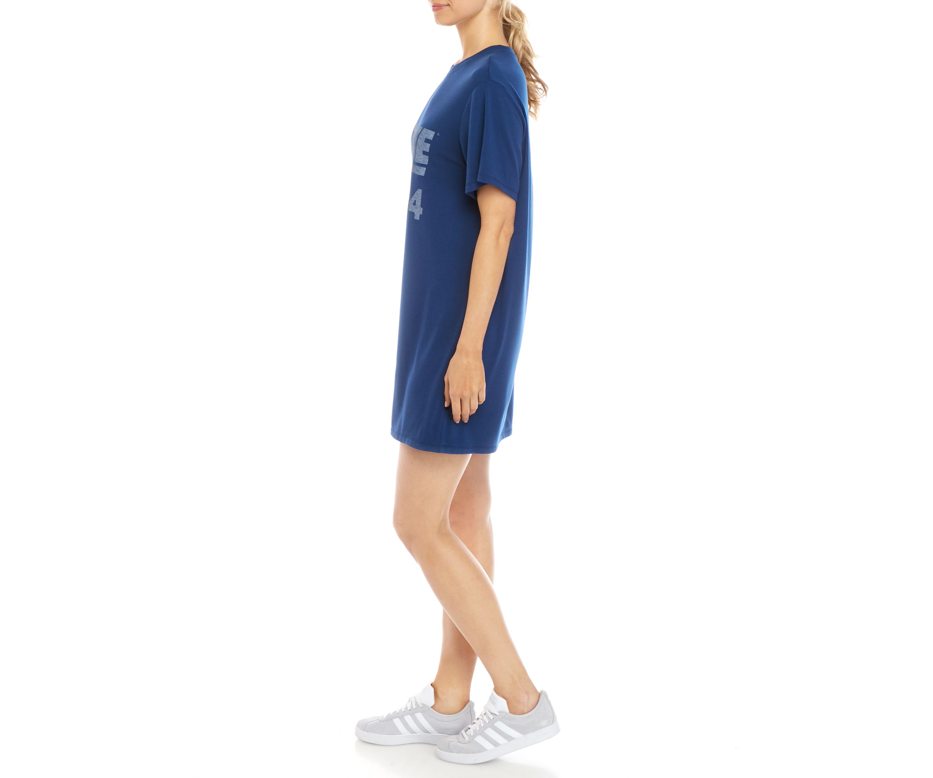 Juniors Short Sleeve Tunic Graphic Dress