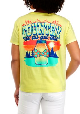 Gør det godt dissipation chant Benny & Belle Juniors' Short Sleeve Country As All Get Out Graphic T-Shirt  | belk