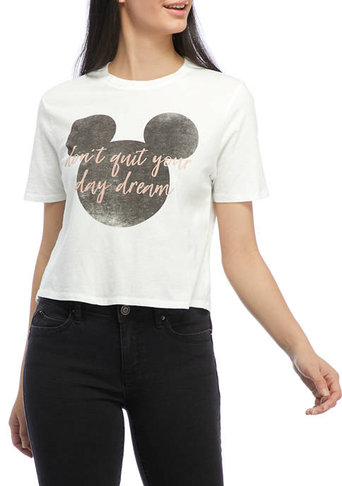 Disney® Juniors Short Sleeve Graphic Skimmer T-Shirt