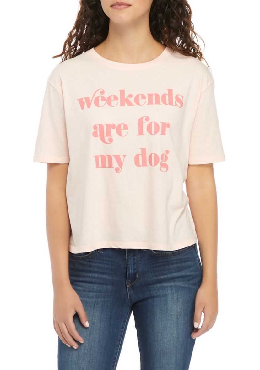 Juniors Weekends Graphic T-Shirt