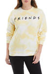 Juniors Long Sleeve Tie Dye Friends Graphic Pullover