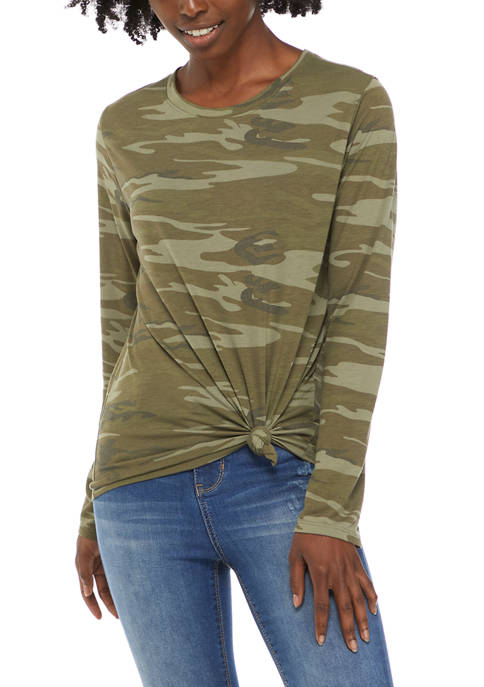 Cold Crush Juniors Long Sleeve Camouflage Side Knot