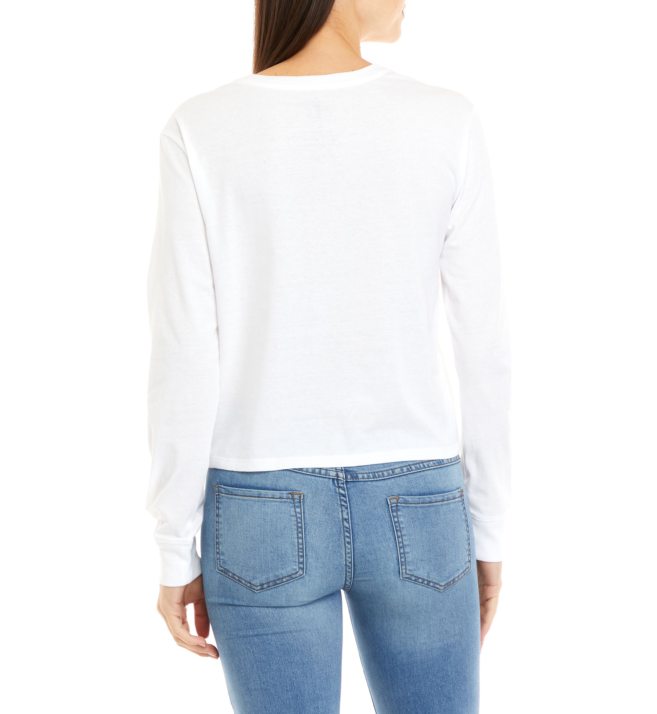 Womens Cropped Cotton Headed Ninny Muggins Graphic T-Shirt
