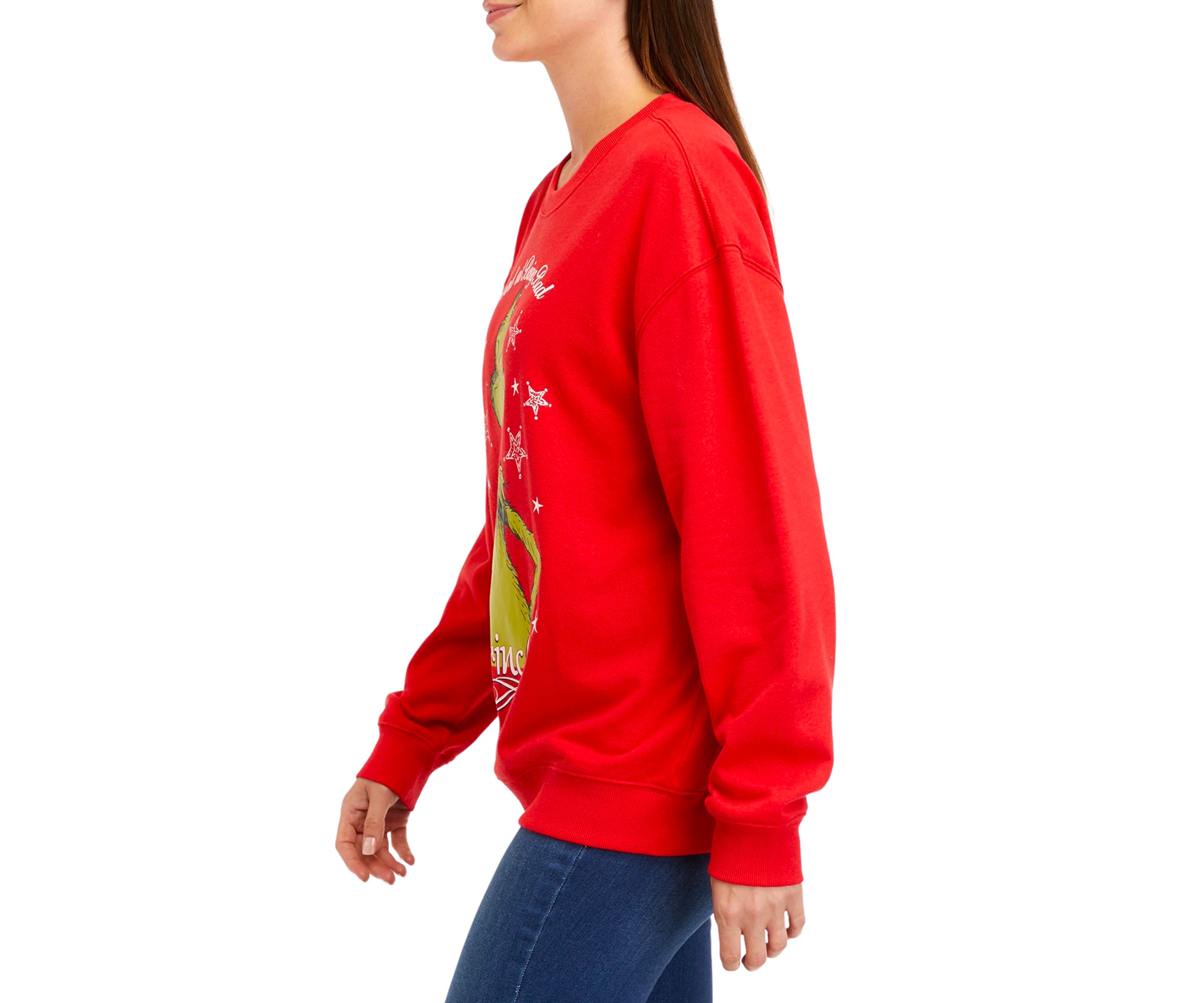 Long Sleeve Oversized Grinch Graphic Sweatshirt