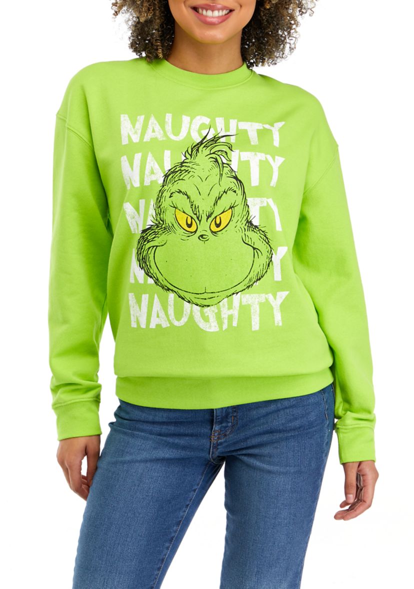 Long Sleeve Naughty Grinch Graphic Pullover