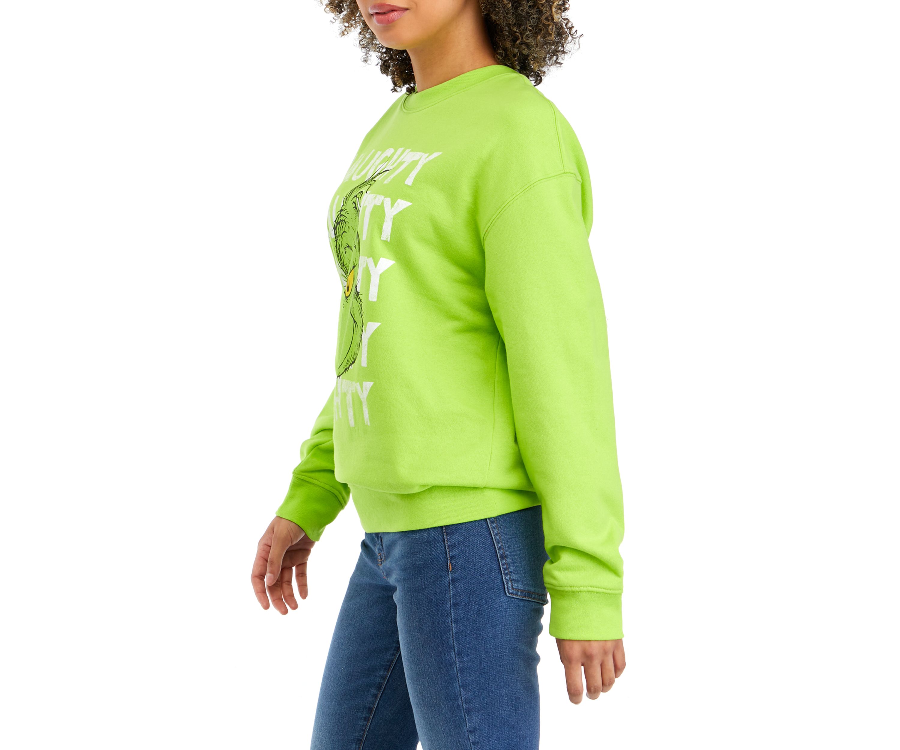 Long Sleeve Naughty Grinch Graphic Pullover