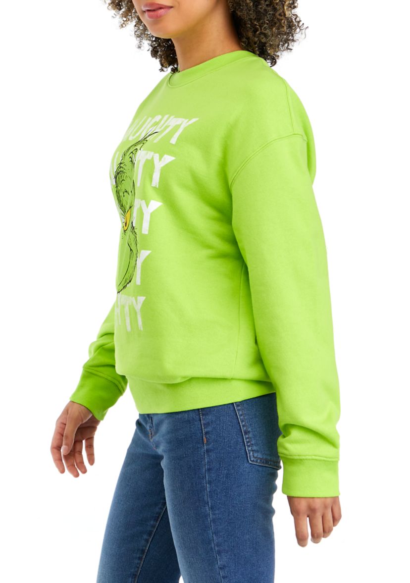 Long Sleeve Naughty Grinch Graphic Pullover