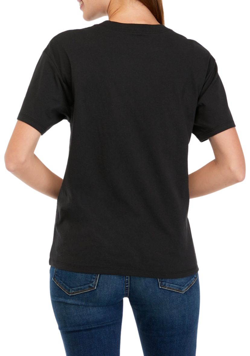 Womens Short Sleeve Skeleton Graphic T-Shirt