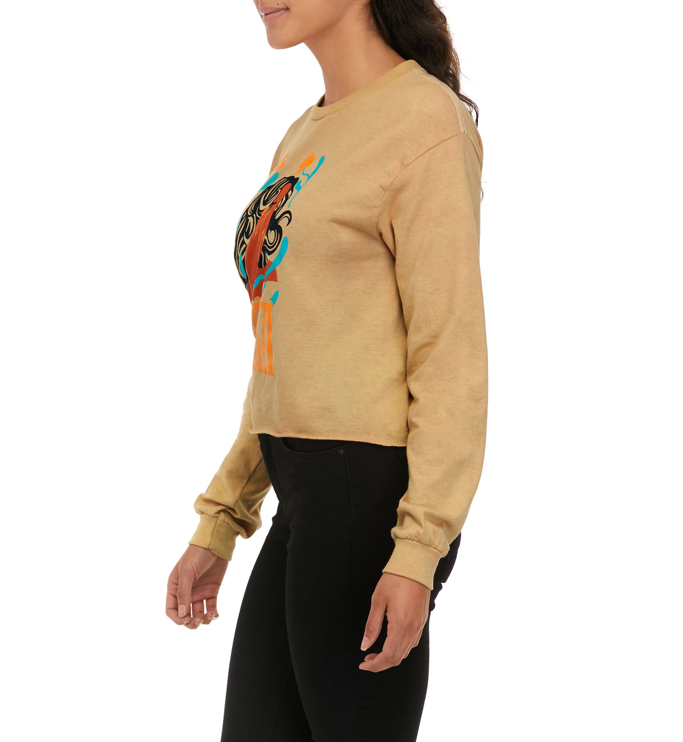 Womens Long Sleeve Latina Culture Shop Graphic T-Shirt