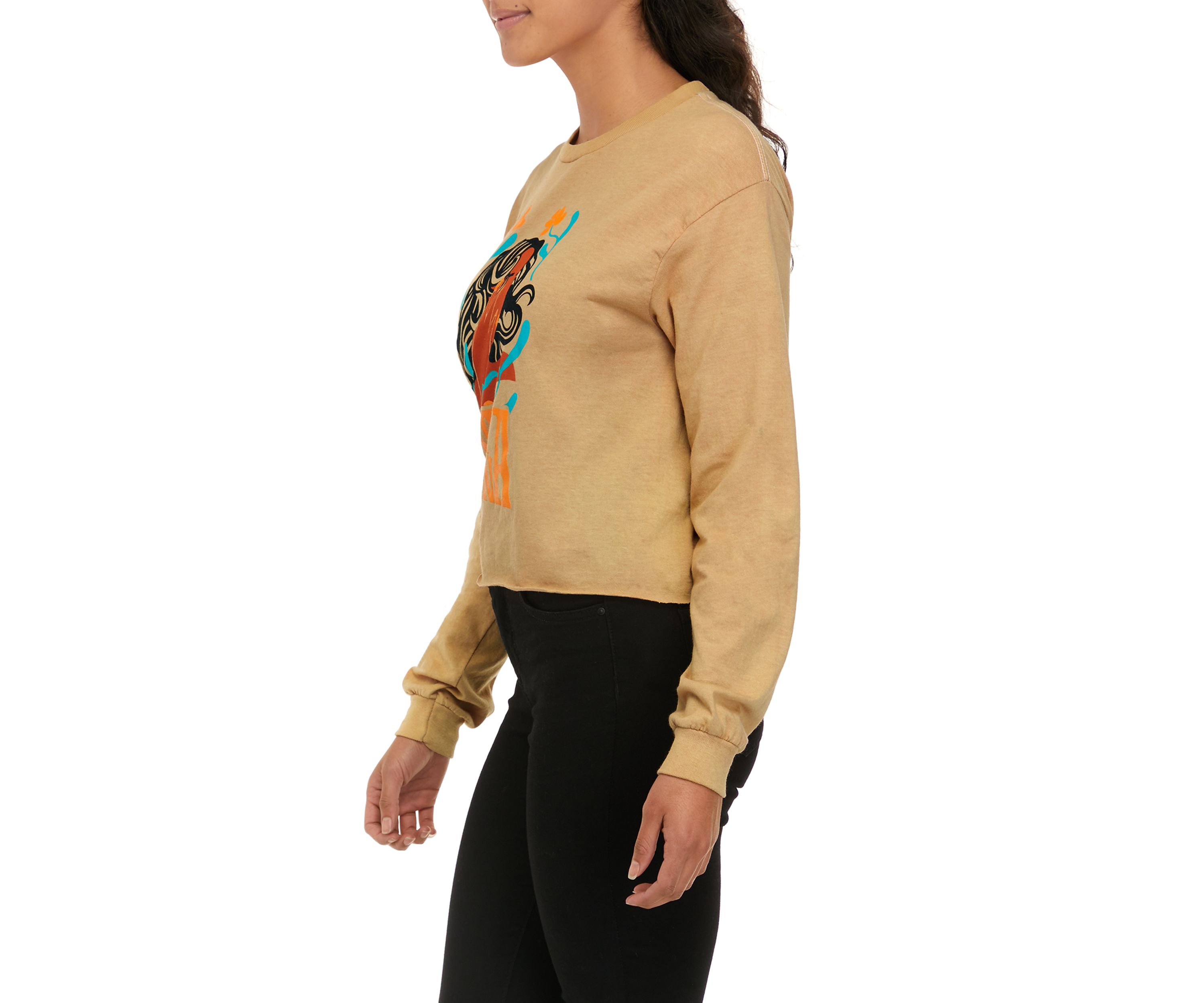 Womens Long Sleeve Latina Culture Shop Graphic T-Shirt