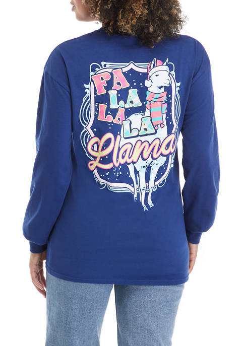 Juniors Fa La Llama Graphic T-Shirt 