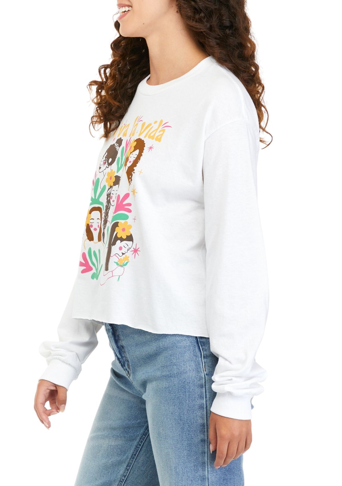 Womens Long Sleeve Viva la Vida Graphic T-Shirt 
