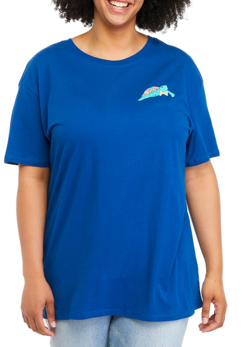 Plus Size Short Sleeve Blessed Graphic T-Shirt 