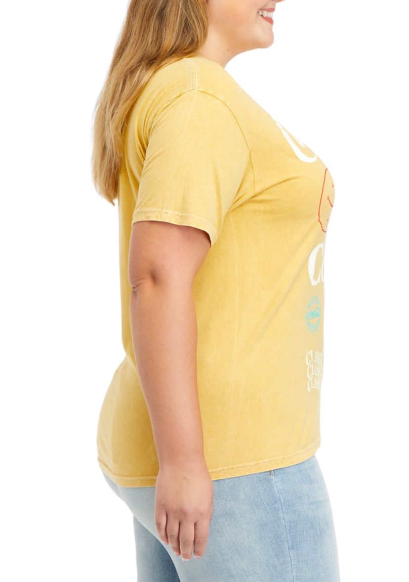 Plus Size Short Sleeve Side Knot Graphic T-Shirt