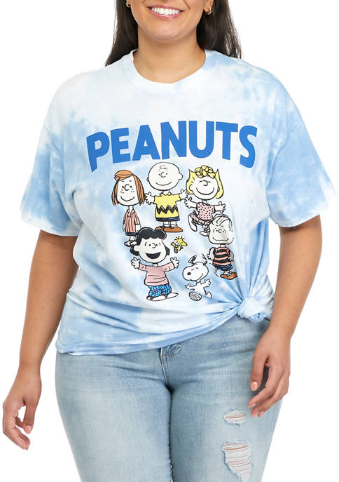 Peanuts® Plus Size Short Sleeve Side Knot Graphic
