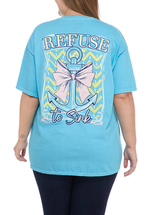 Benny & Belle Plus Size Anchor Refuse Graphic