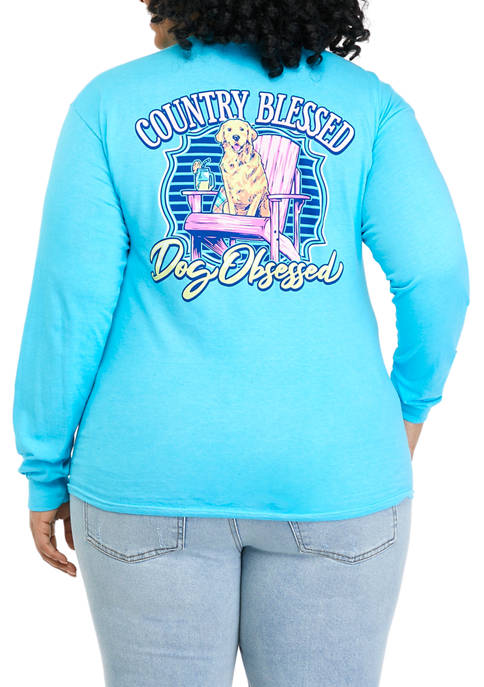 ACDC Plus Size Dog Obsessed Long Sleeve Graphic