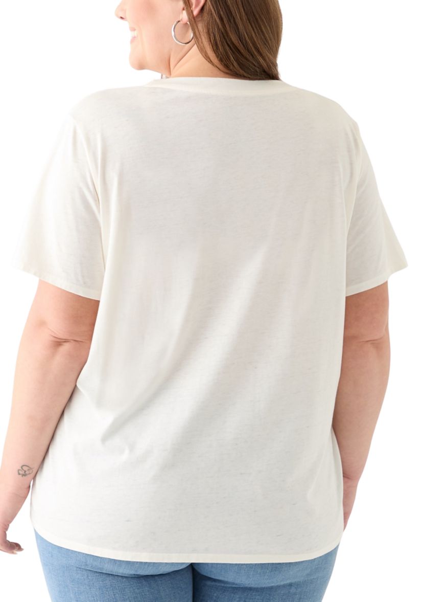 Plus Size Equestrian Club Burnout Graphic T-Shirt 