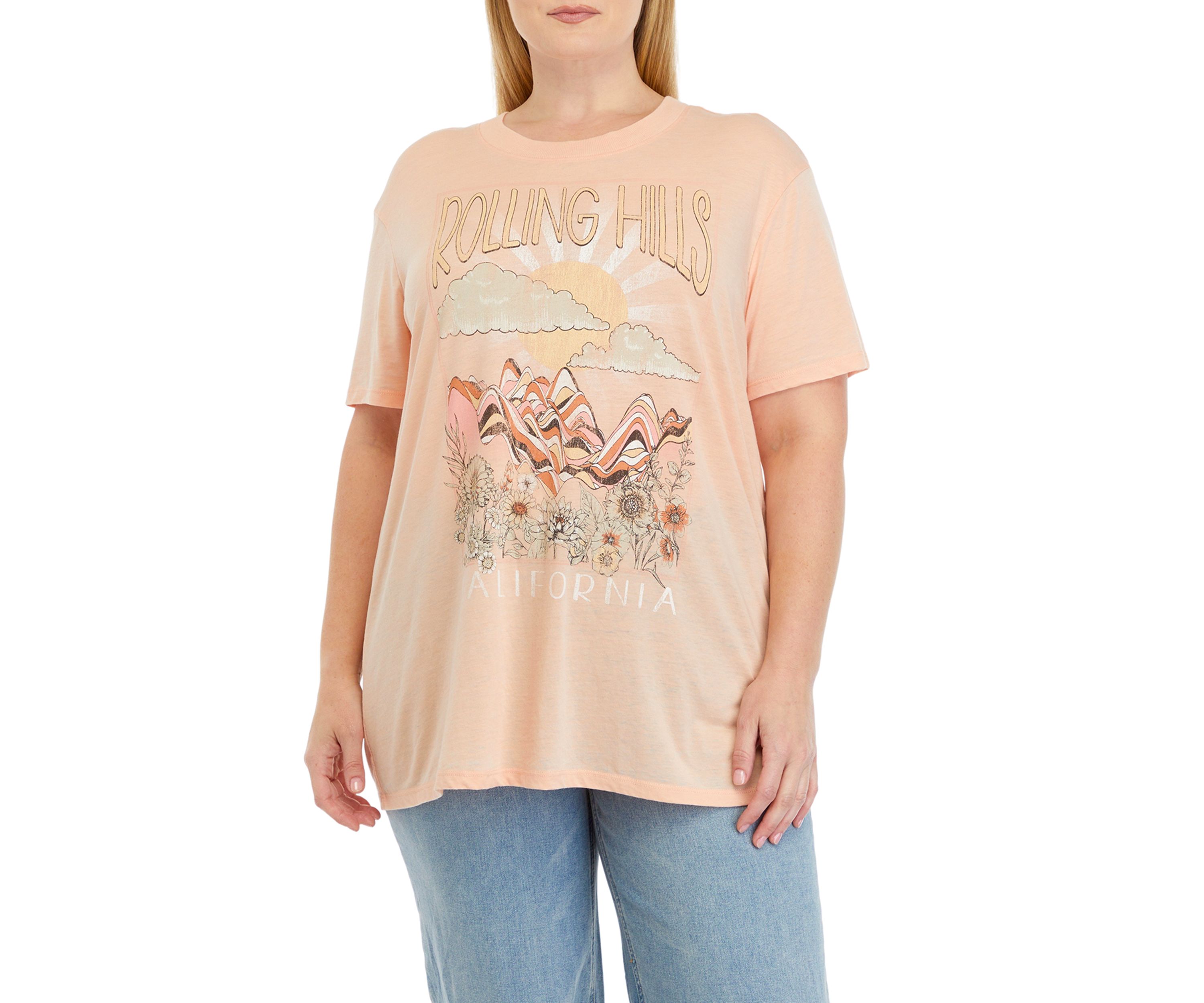Plus Size Rolling Hills Graphic T-Shirt