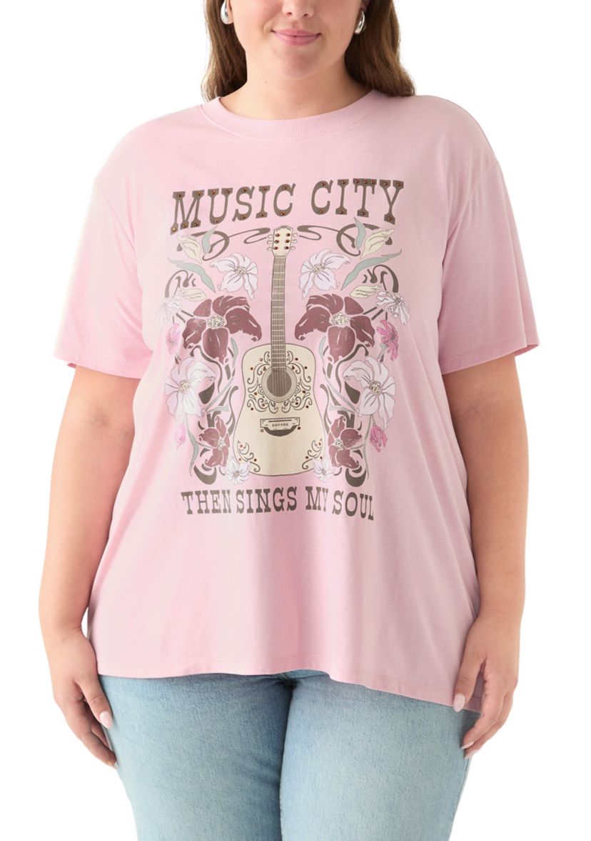 Plus Size Music City Graphic T-Shirt