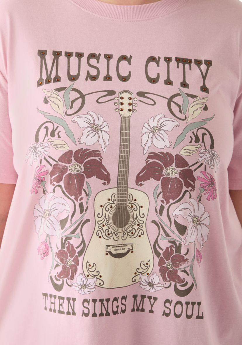 Plus Size Music City Graphic T-Shirt