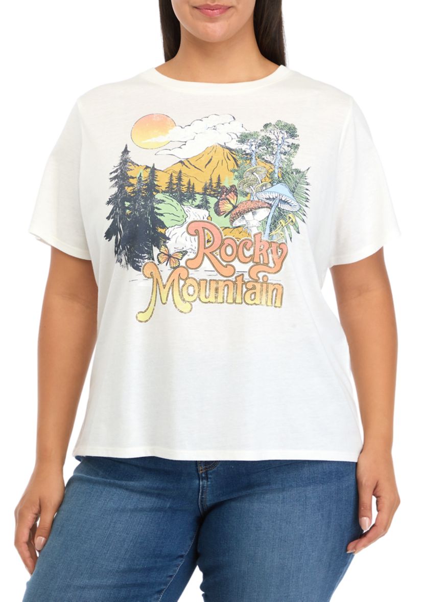 Plus Size Rocky Mountain Graphic T-Shirt 