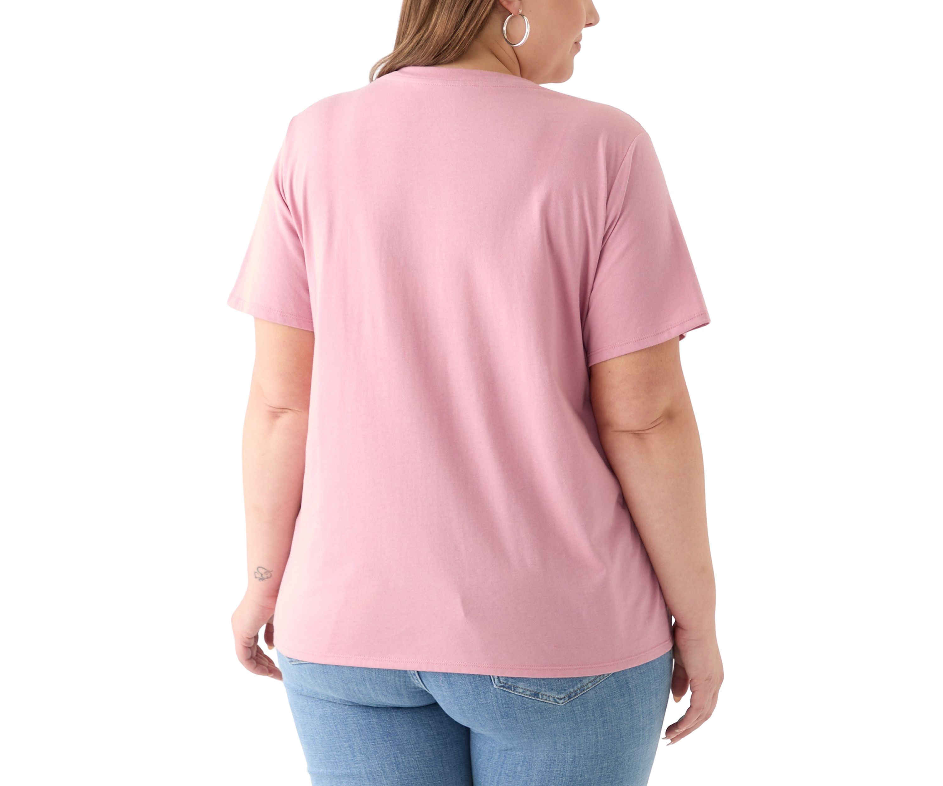 Plus Size Lone Mountain Range Graphic T-Shirt with Embroidery 