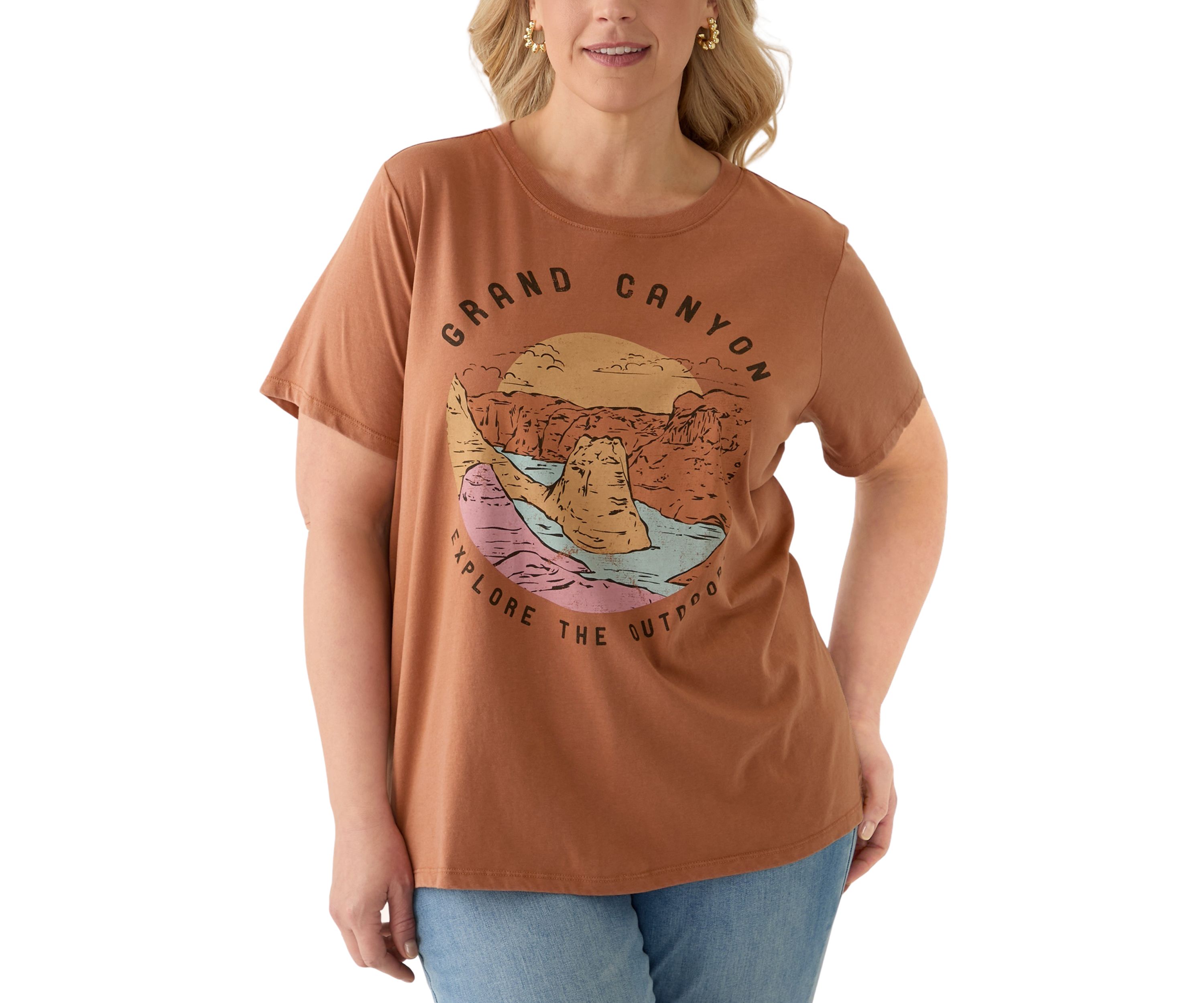 Plus Size Grand Canyon Mineral Wash Graphic T-Shirt