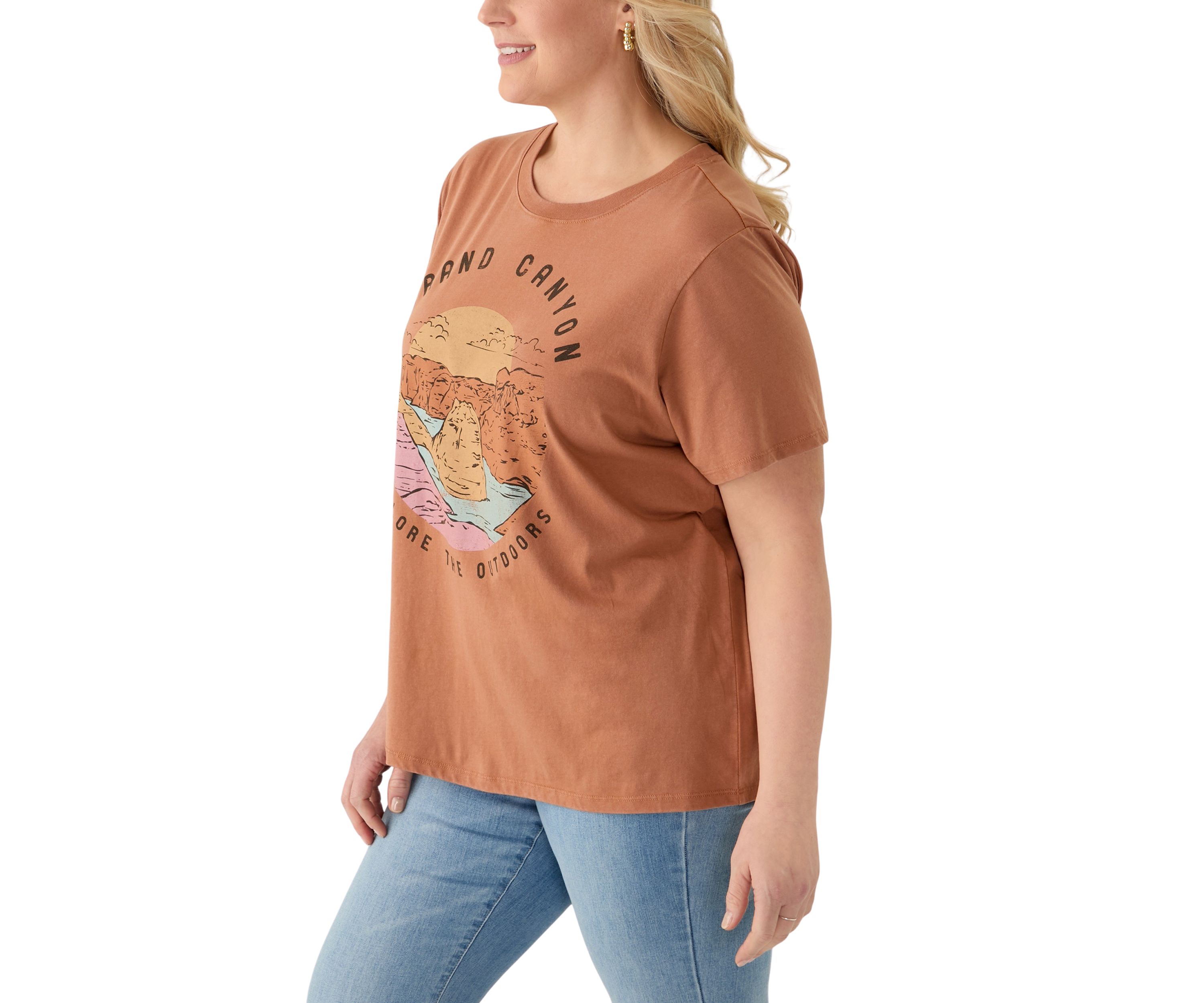 Plus Size Grand Canyon Mineral Wash Graphic T-Shirt