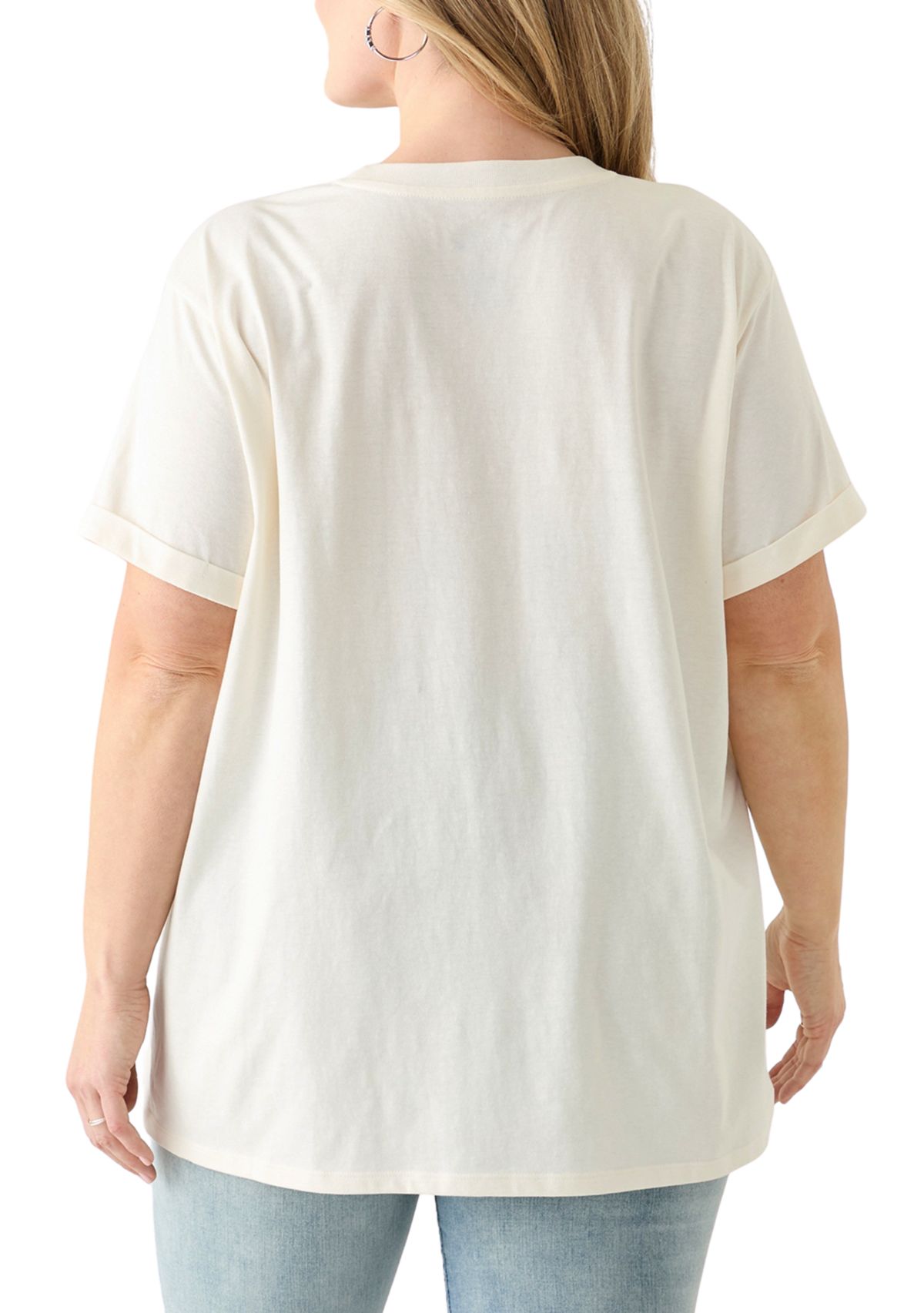 Plus Size Nashville Boots with Clear Glitter Load Graphic T-Shirt 