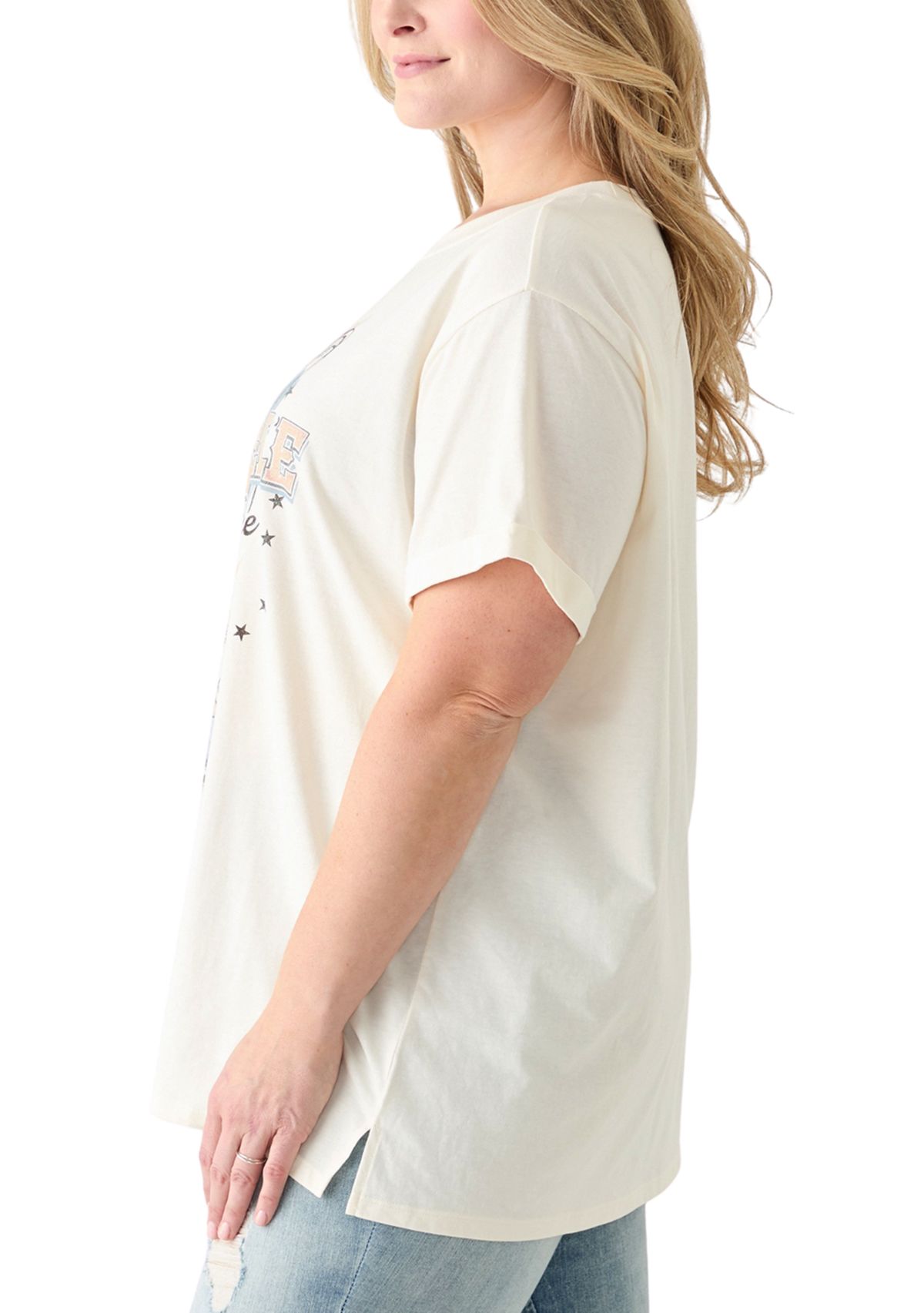 Plus Size Nashville Boots with Clear Glitter Load Graphic T-Shirt 