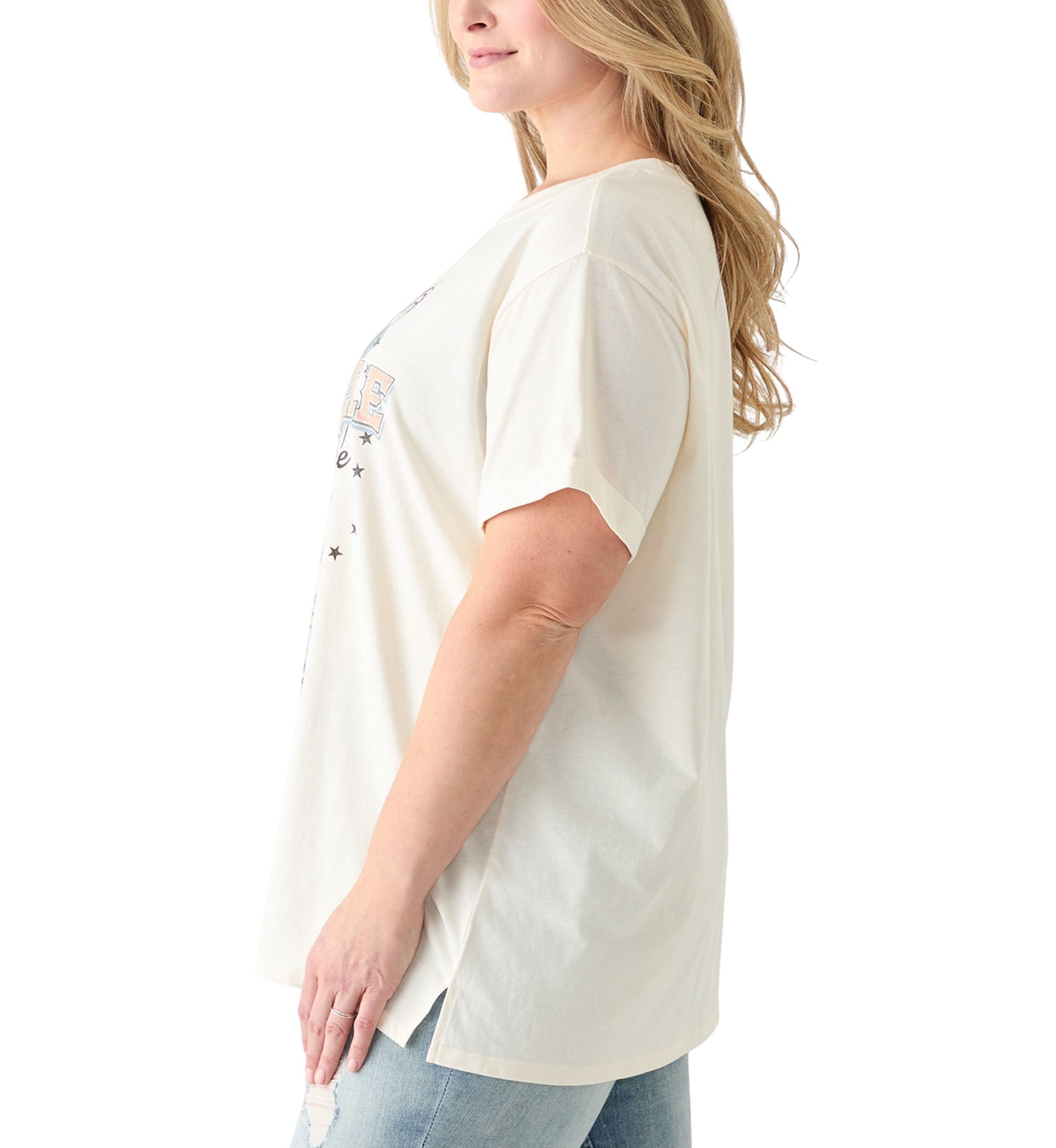 Plus Size Nashville Boots with Clear Glitter Load Graphic T-Shirt 