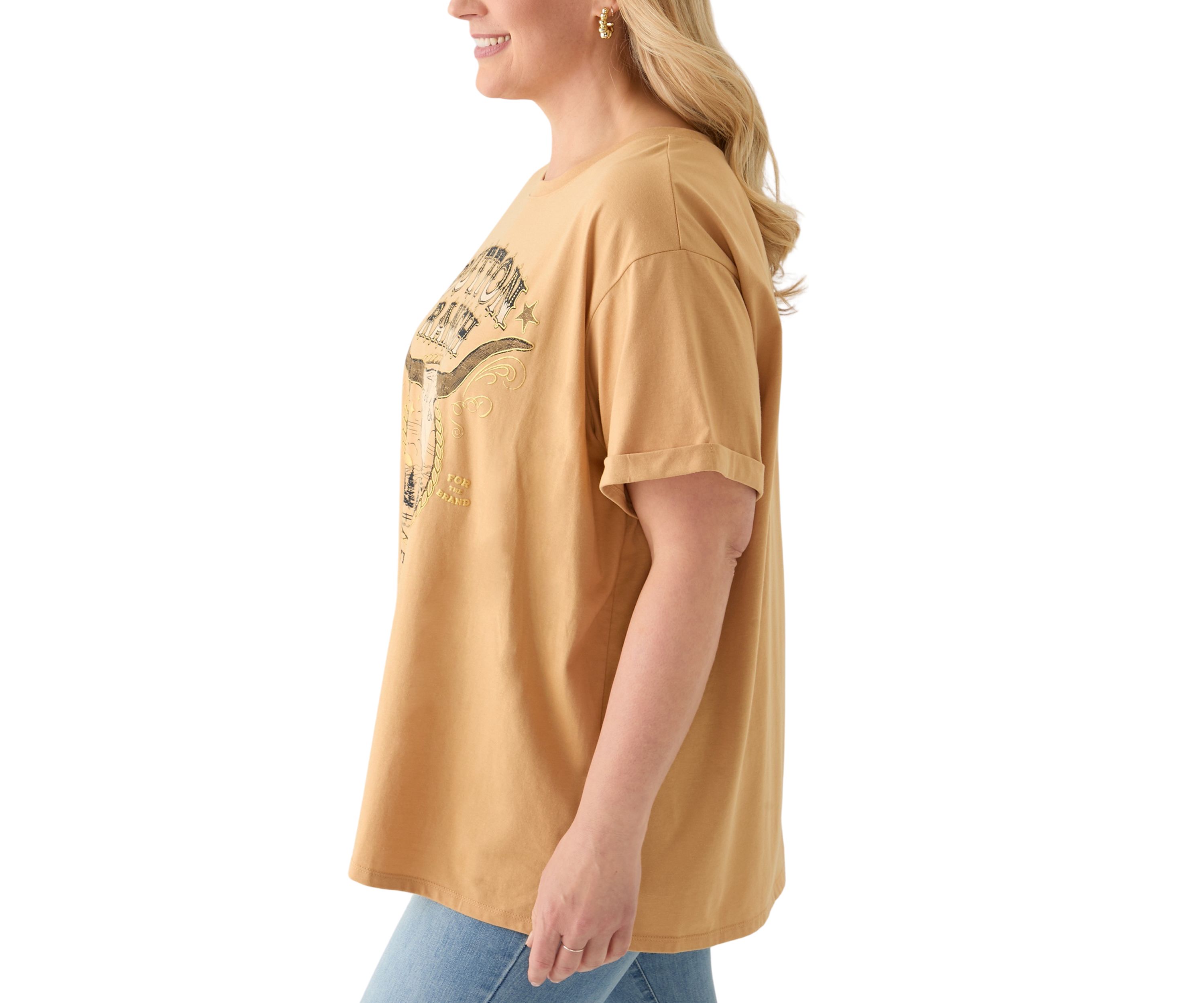 Plus Size Dutton Ranch Mineral Wash Graphic T-Shirt
