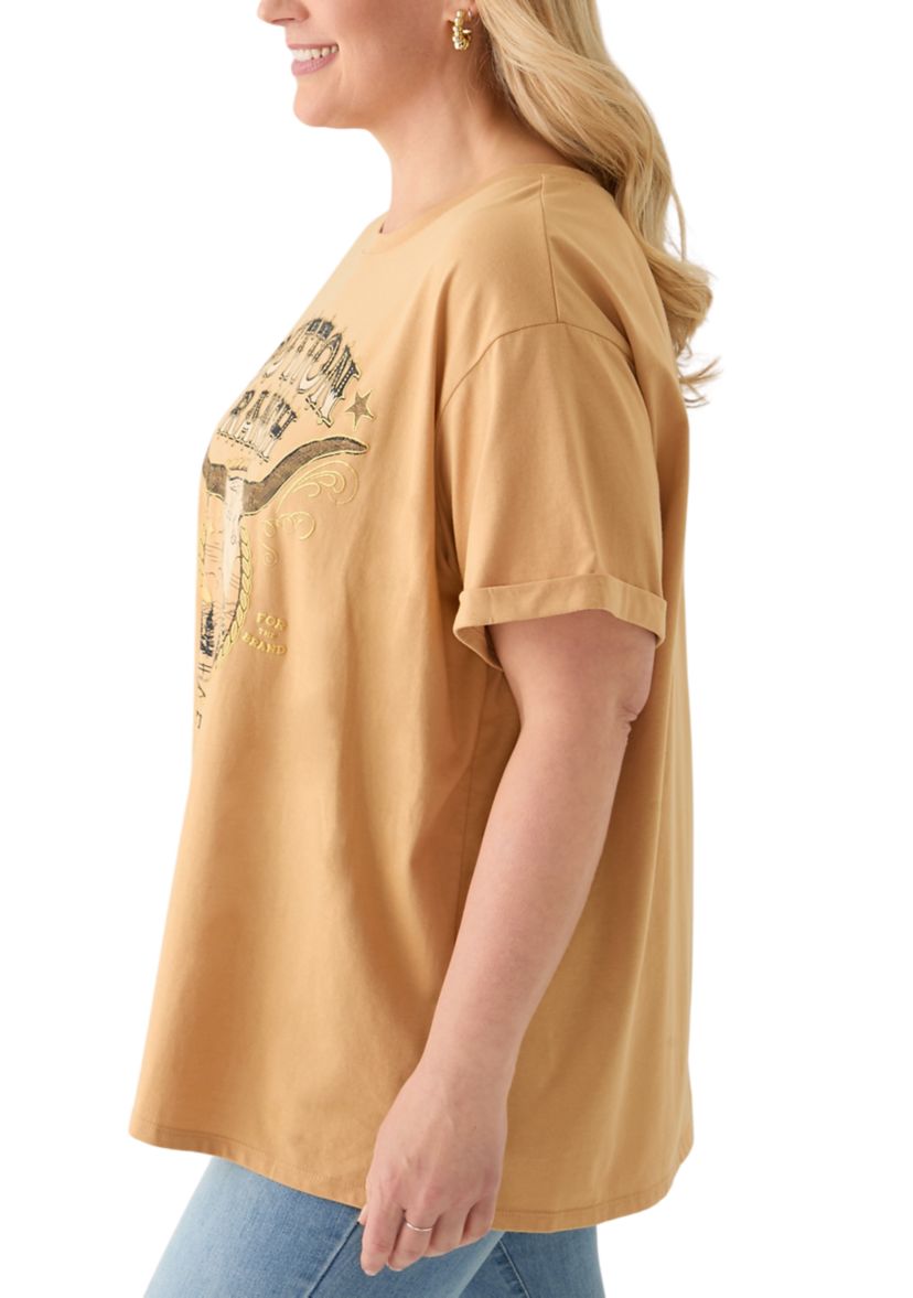Plus Size Dutton Ranch Mineral Wash Graphic T-Shirt